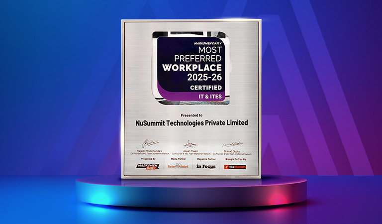 NuSummit Recognized as One of the Most Preferred Workplaces in IT & ITES 2025-26